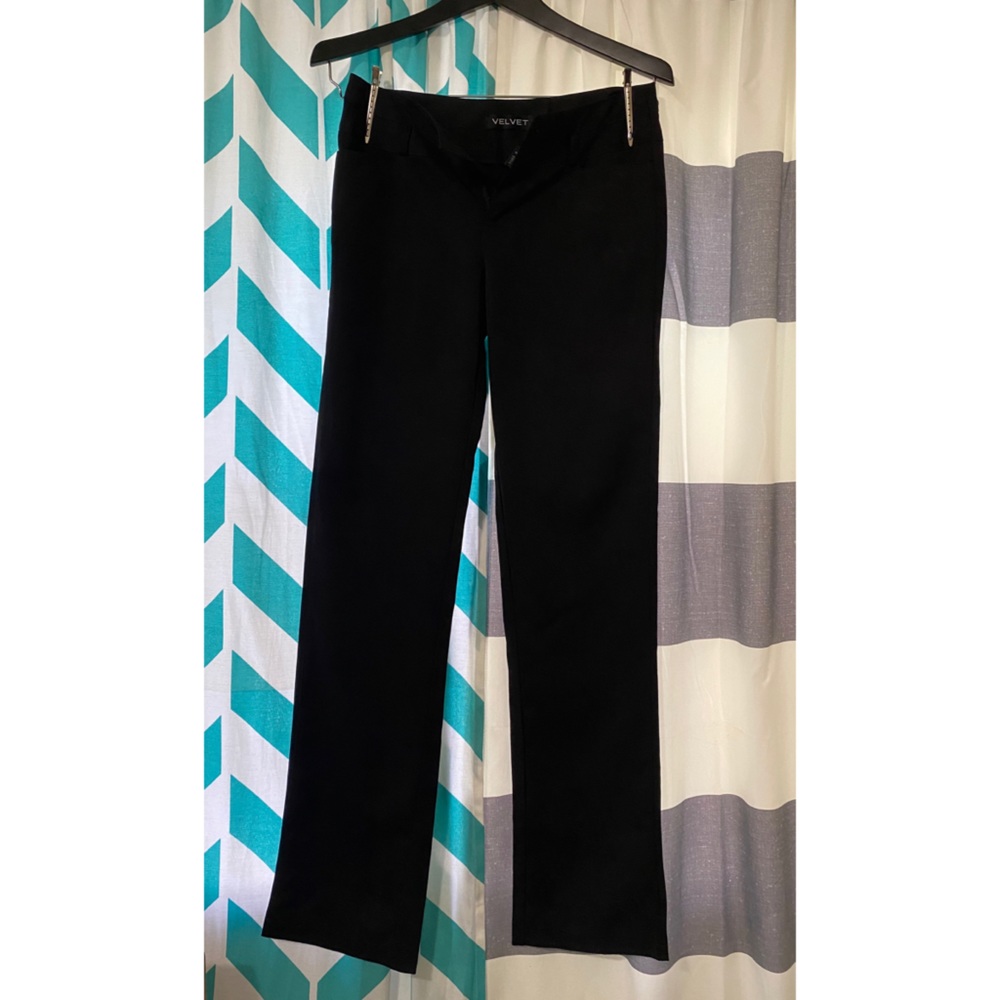 Black Wide Leg Work Trousers